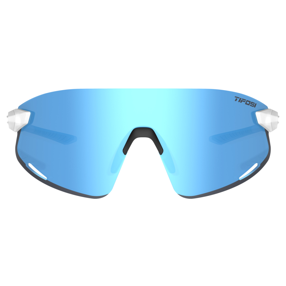 Tifosi Sonnenbrille, Vogel XC, Satin Clear, S-M, Sky Blue Mirror