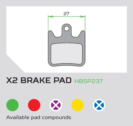 Hope Bremsbelag zu Tech X2 standart