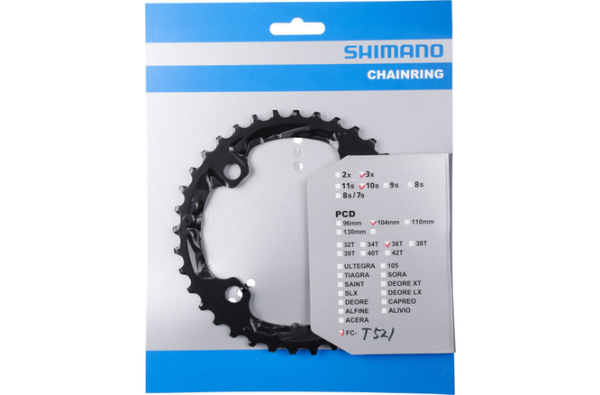 Shimano Kettenblatt FC-T521 36 Zähne AL schwarz