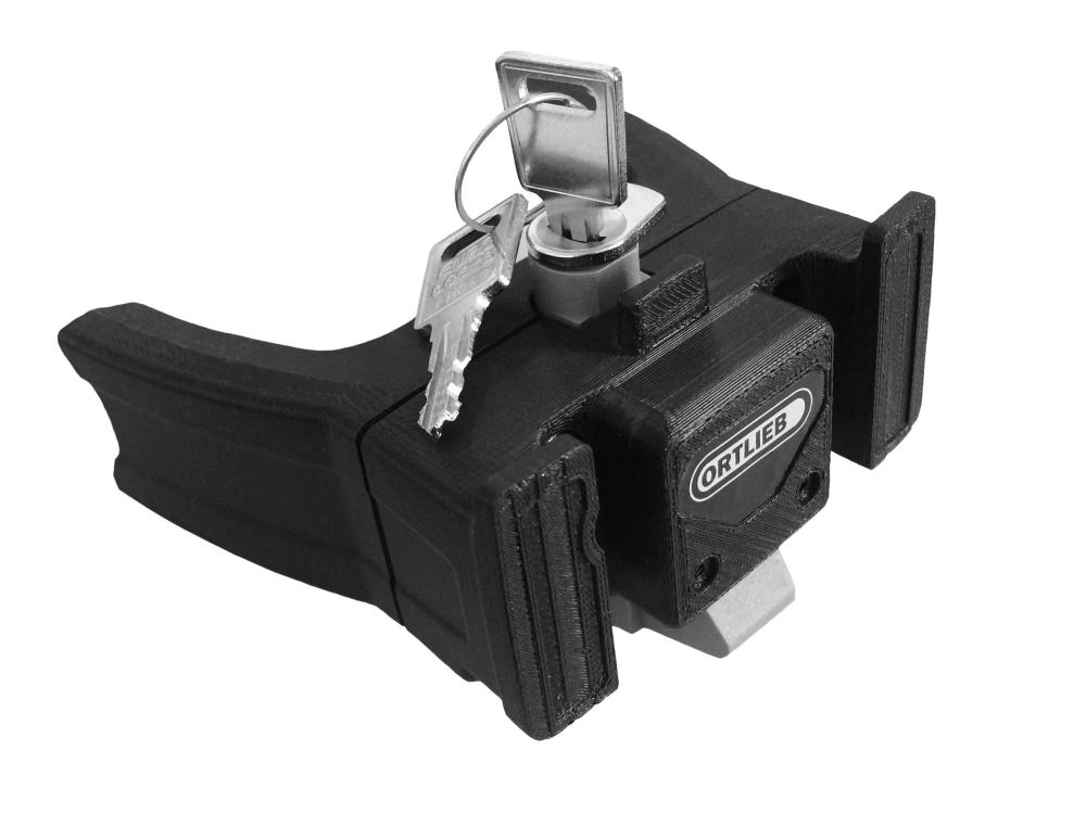 Ortlieb Handlebar Mounting-Set E-Bike with Lock - black